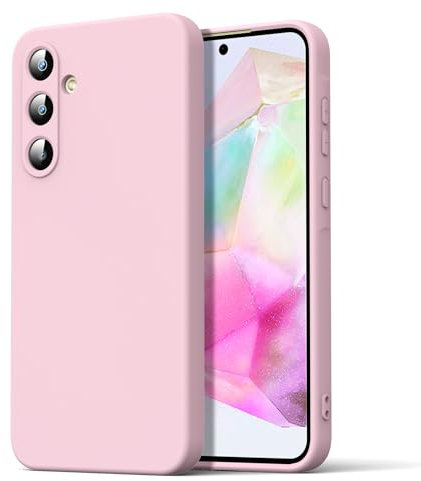 Byvuwiay Coque pour Samsung Galaxy A35 5G, Ultra Mince Premium Housse Souple en Silicone Liquide, Coque de Protection pour Samsung Galaxy A35 5G - Rose