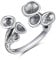 VONALA Pilz Ring 925 Sterling Silber Pilz Verstellbarer Offener Ring Schmuck Geschenke für Frauen Mädchen Größe 7