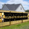 Geburtstag Banner Schwarz Gold - Happy Birthday Deko für Mann Frau Innen Außen Dekoration - Lange Hintergrund Banner 40 * 270cm