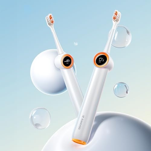 RANVOO [Vibrating & Flossing 2-in-1] Bubble Sonic Electric Toothbrush, 100% Plaque Removal, Whiter for Adult Protect Gum Orthodontic Teeth Cleaning Rechargeable Gift with 2 Soft Brush Heads Grey