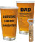 VivaJoy Dad Gifts - Beer Glasses With Engraved Bottle Opener, Premium Birthday Gift From Daughter and Son