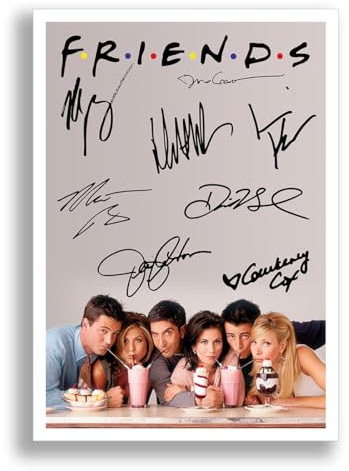 FRIENDS Cast Signed Autograph A4 Poster Photo TV Show Series Season Framed Memorabilia Gift Jennifer Aniston Courteney Cox Matthew Perry (A3 POSTER ONLY)