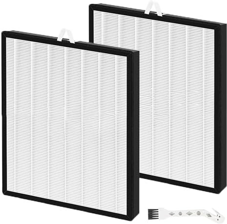 Vital 100S Replacement Filter for LEVOIT Vital 100S HEPA Air Purifier, 3-in-1 H13 Replacement HEPA Filter, Highly Efficient Activated Carbon and Pre-Filter (Pack of 2)