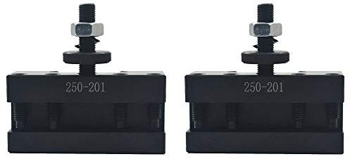 Joskeijky 2 Pezzi Series 250-201 Supporto Strumento un Cambiamento Porta Strumento di Rotazione e di Fronte per Punte Strumento di Taglio Tornio