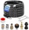 Pressure Washer Hose 30M, 5800 PSI Sewer Jetter Kit for Pressure Washer, 100FT Drain Cleaning Hose with 1/4 Quick Connect Adapter, 2 Jet Nozzles, Compatible with Karcher K2 K3 K4 K5 K6 K7 & Bosch