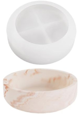 KINSPON Moldes de silicona hechos a mano para macetas irregulares, moldes de yeso, moldes de resina epoxi para soporte