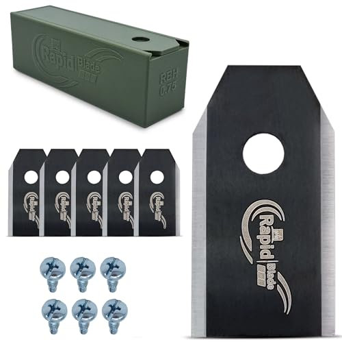 RAPID BLADE 6x Mähroboter Messer-Klingen ultrascharf inkl. Aufbewahrungsbox - Rasenmäher Ersatzmesser kompatibel mit Husqvarna Automower, Gardena, Yard Force & mehr - Rasenroboter Ersatzklingen