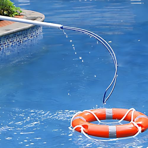 Teleskopstange aus Aluminium for Schwimmbäder – 3 m, 5 m, 7 m lang, universelle, ausziehbare Poolstange, strapazierfähig for Strände, Yachten – einziehbarer Pool-Rettungshaken mit Stange(5m/13.1ft)