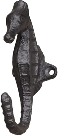 TentHome Wall-Mounted Cast Iron Coat Hook Balcony Plant Rack Wall Storage Tools Garage Hanging Holder Hooks for Indoor Outdoor Home, Black
