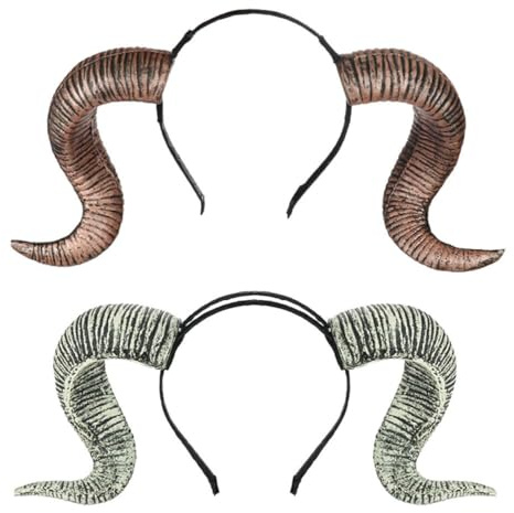 Sewroro 2pcs Halloween Horn Headbands Made of Foam and Pu Material, Funny Costume Accessories for Fancy Dress Ball or Stage Performance, Unique and Festive Photo Props