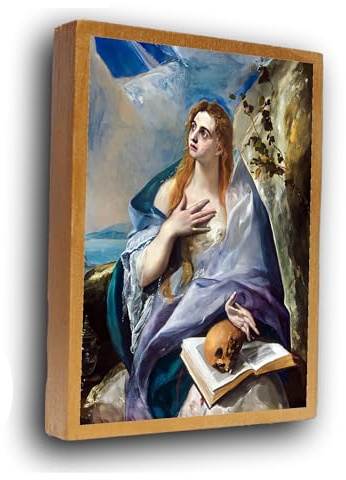 HABAKUK art Heilige Maria Magdalena, Schutzpatronin der Frauen, personalisierte Holzikone