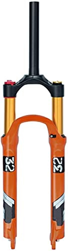 WIQUYBML Forcella Ammortizzata per Bicicletta da 26/27,5/29 Pollici, Forcella Anteriore in Lega di magnesio, Escursione 140 mm, Perno Passante 9 mm, Freno a Disco QR per MTB 26