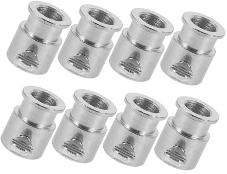 Toyvian 8 Pezzi Accessorio per Barbecue da Esterno Manicotto Fermo in Ferro Cromato Argento, Facile da Pulire e Efficienza di Riscaldamento Migliorata, per Picnic e Barbecue All'aperto