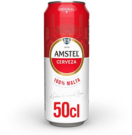 AMSTEL Cerveza Rubia Nacional Lata 50 cl