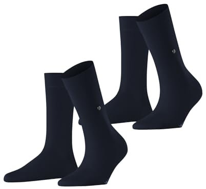 Burlington Damen Socken Everyday Multipack W So Baumwolle einfarbig 2 Paar, Blau Marine 6120, 36-41
