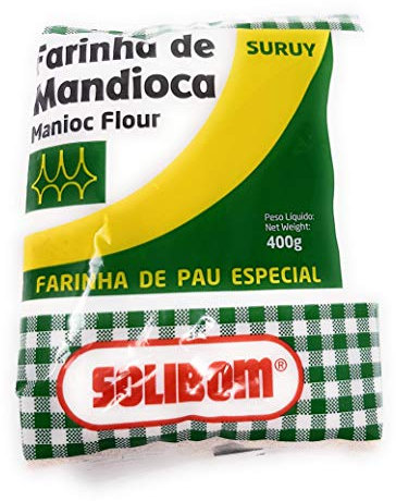 Harina de Mandioca (Yuca) 400gr - 100% Natural y Sin Gluten - Vegan - Farinha de Mandioca de Brazil