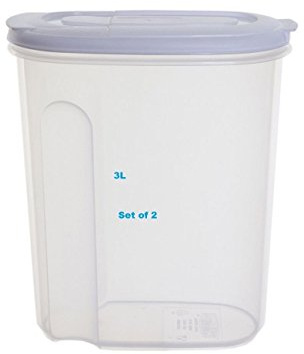 Medium Dry Food Storer Plastic Storage Container Cereal Box Set of 2