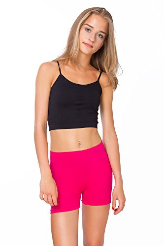 FUTURO FASHION® - Short Moulant de Yoga - Coton très Doux/Extensible - Tailles 36 à 50 - PSL5 - Rose - 38
