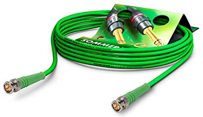 Sommer Cable - BNC Coaxial Video Cable 75 Ω - HD/3G/6G/12G-SDI / 4K-UHD SC-Vector 0.8/3.7 - BNC/BNC Hicon - Green 3,2ft (1m) - Made in Germany