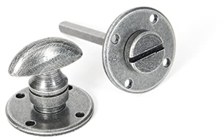 From The Anvil Pewter Round Bathroom Thumbturn