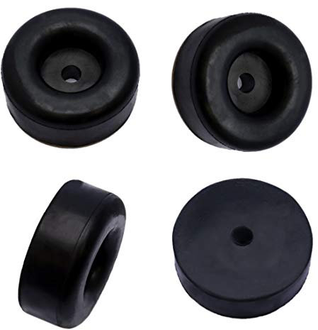 TCH Hardware 8 Pack Large Black Rubber Non Slip Feet Pads - Case Amplifier Cabinet Speaker