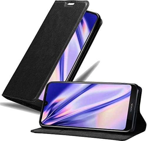 Cadorabo Funda Libro para Nokia 4.2 en Negro Antracita - Cubierta Proteccíon con Cierre Magnético, Tarjetero y Función de Suporte - Etui Case Cover Carcasa