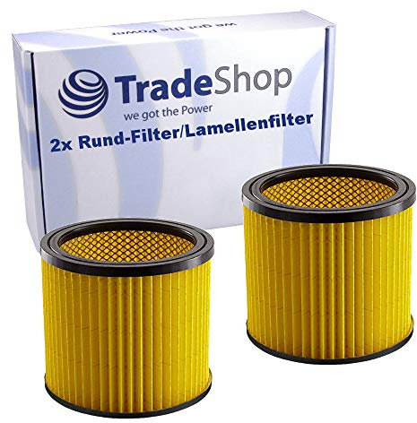 2 filtros redondos de láminas para Einhell TE-VC 1925 SA TE-VC 2230 SA TE-VC 2340 SA TH-VC 1815 TH-VC 1820 S