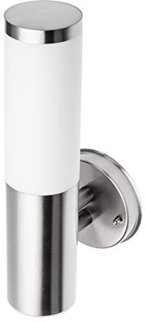 GTV Gartenleuchte MILAN-A, E27, MAX.40W, IP54, AC220-240V, 50-60Hz, gerade Wandleuchte, Inox