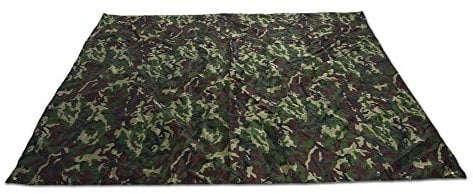 Nikou Campingplane, Zeltplane Camouflage wasserdichte Camping Shelter Tent Tarp Bewegliche Leichte Regenschutz Matte Kompakte Boden Bodenplane mit Tragetasche für Outdoor Picknick Camping (3 * 2.9M)