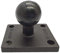 Fivekim Alunum - Base per montaggio quadrato con testa a sfera per Ram Mount forZumo Tom Square con testa a sfera fissa nera