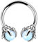 OUFER Body Piercing Horseshoe Earrings Helix Piercing 316L Surgical Steel Helix Earrings Dragon Claws Circular Ring Cartilage Earring Body Piercing Opalite