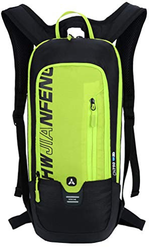Hebetag Fahrradrucksack, Mountainbike-Rucksack für Herren und Damen, Reisen, Outdoor-Sport, Motorrad, Fahrrad, Reiten, Tagesrucksack, #10 schwarz grün, 22cm(W)x7cm(D)x46cm(H)(8.66x2.75x18.11)