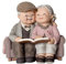 Muamaly Valentinstag Jubiläum Hochzeit Harz Figuren Mode Opa und Oma Handgemalte Bunte Keramik süße Figuren