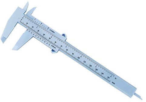 rongweiwang Messschieber 150 mm Kunststoff-Schieblehre Caliper Noniusschieber Kunststoff tragbare Measure Ruler für Holzbearbeitungsmetallverarbeitung, Blau