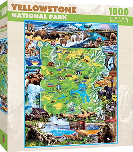 MasterPieces Puzzle mit 1000 Teilen für Erwachsene, Familie oder Jugendliche – Yellowstone National Park – 48,9 x 67,9 cm