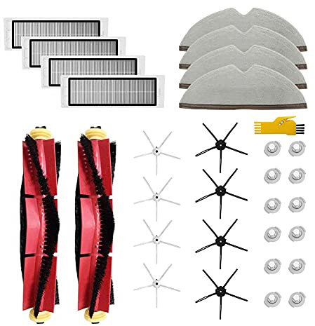 MIKONG Kit di accessori di ricambio per Roborock S5 Max S4 Max S6 MaxV S5 E4 e Xiaomi Xiaomi Mi Robot Aspirapolvere Essenziale Xiaomi Mi Smart Robot Aspirapolvere 30 Confezioni