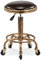 YOFXZGR Barhocker, Vintage, Hocker mit Rollen, 360 ° drehbar, Barhocker, höhenverstellbar, 50 – 64 cm, Frisierhocker, Werkstatt, Tisch, Barhocker (Crackle Braun)