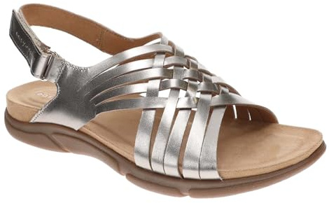 Easy Spirit Mar Women's Sandal, 5.5 B(M) US, Gold-Metallic