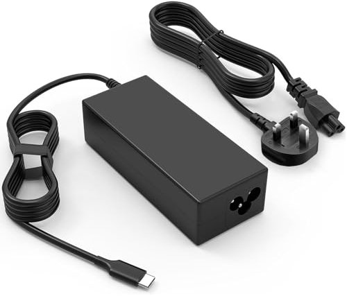 65W USB C Laptop Charger for Lenovo ThinkPad x1 Carbon T14 T15 T480 T480s T490 T490s T580 T590 E490 E580 E590 L480 L390 Chromebook 100e 300e 500e C330 S330 Yoga Type C Power Adapter