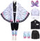 Alaiyaky Shinobu Cosplay Kostüm Komplettset für Kinder Kimono Cosplay Kochou Shinobu Halloween Outfit Anime Mantel Kostüm Erwachsene (X-Large, Cosplay 4)