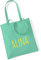 Jutebeutel bedruckt mit Name groß | Stofftasche Baumwolle inkl. Namensaufdruck für Jungen & Kinder | Personalisierter Kinderbeutel Tragetasche für Krippe, Kindergarten, Schule (mint)