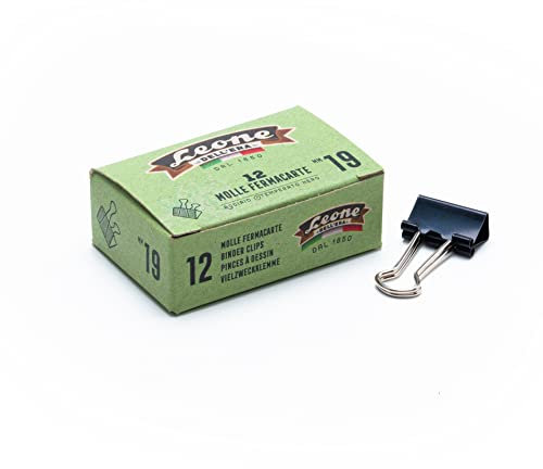 12 Federn Schwarze Briefbeschwerer Löwe Der Ära - 19 mm - Box aus recyceltem Karton