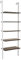 GYMAX Libreria Scaffale a Scala da Parete, Mensole a 5 Ripiani, Struttura in Metallo, Design Aperto, Portata di 150 kg, Arredo Soggiorno, Ufficio e Camera, Stile Moderno ed Elegante (2)