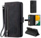 EYZUTAK Wallet Phone Case for Samsung Galaxy A54 5G, Retro Matte 9 Card Holder Slots Zipper Pocket Case PU Leather Magnetic Closure Kickstand with Wrist Strap Folio Flip Case - Black