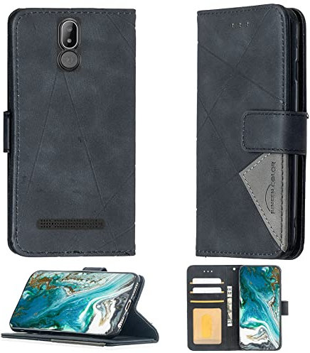 Cover per brondi Amico Smartphone S Nero Custodia Comaptibile con brondi Amico Smartphone S Nero Case Custodia Cover Supporto Premium in PU CPT35