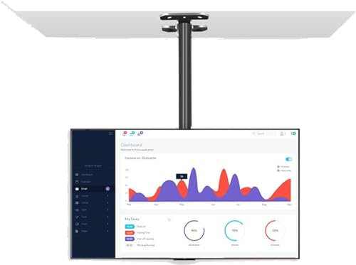 Kanduo JSY Soporte de TV Soporte De Montaje for TV De Techo Ajustable, Soporte for TV Inclinable Y Giratorio, Se Adapta A Televisores De 40 A 85 Pulgadas para Monitor