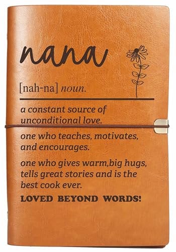 ZVMIS Nana Definition Recipe Gifts-Birthday Retirement Mothers Day Christmas Gifts for Grandma Gigi Mimi-Nana A Constant Source Of-Removable Recipe Notebook-Blank Recipe Book-Binder Cookbook