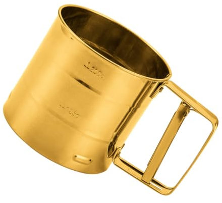 TOPBATHY Tazza Setaccio per Farina in Acciaio Inossidabile per Zucchero da Forno Spolverino per Zucchero a Velo