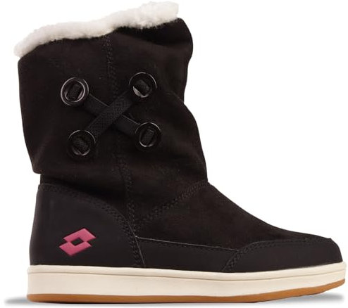 Lotto Gramada Fur K Unisex Kids, Stivali a metà Polpaccio, Nero Rosa, 35 EU