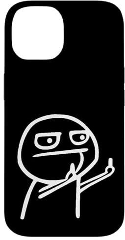 Strichmännchen Tshirt Strichmännchen zeigt Mittelfinger Hülle für iPhone 14